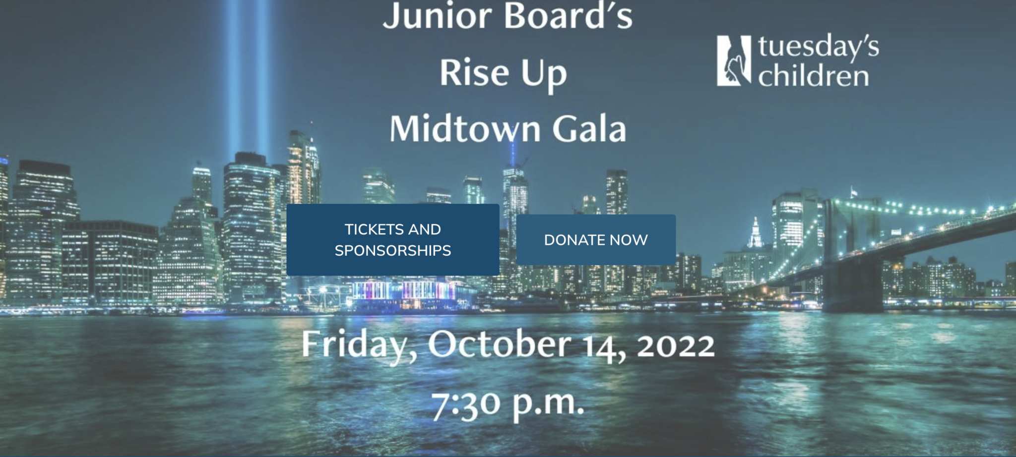 Tuesday's Children Junior Board's Rise Up Midtown Gala New York