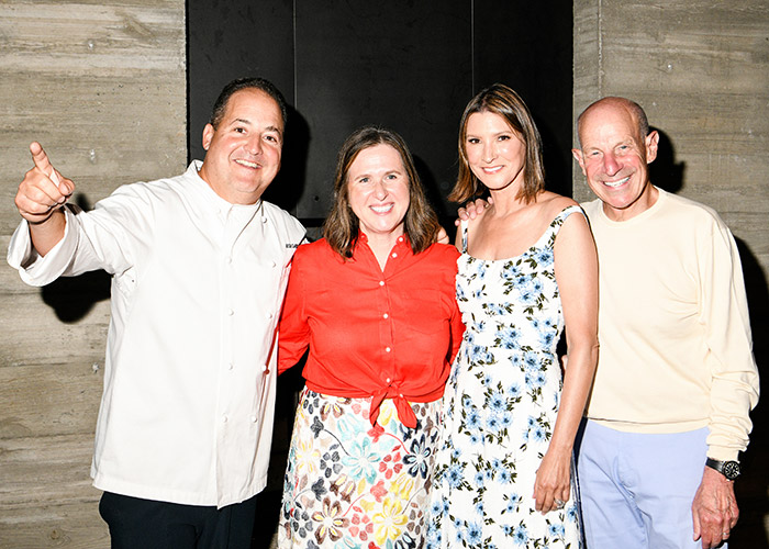 Chef Josh Capon, Citymeals CEO Beth Shapiro, Summer Bash hosts Lizzie (Citymeals Board Vice Pesident) and Jonathan Tisch