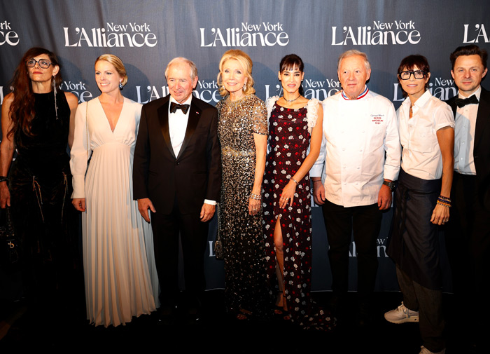 Artist Nina Childress, Tatyana Franck, honorees Christine Schwarzman and Stephen Schwarzman, Trophée des Arts recipient Sofia Boutella, three-Michelin-star chefs Georges Blanc and Dominique Crenn, and DJ Martin Solveig.