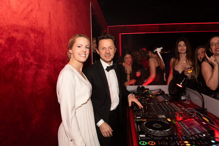 atyana Franck and DJ Martin Solveig at L’Alliance New York’s after-party at Silencio, New York.