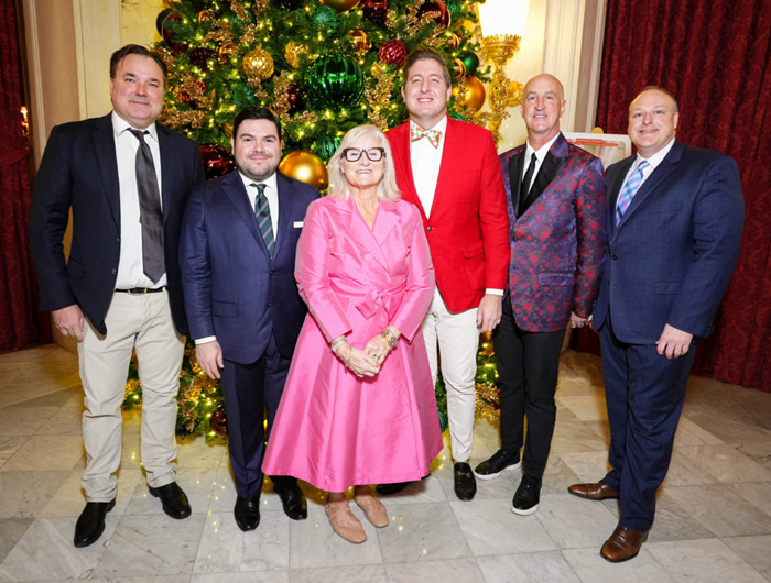 11-Sebastian Varney, McKim, Mead & White Awards Co-Chair Andrew Califano, Holly Saunders, McKim, Mead & White Awards Co-Chair Rudy Saunders, David Jurcak, and Jerome Toney