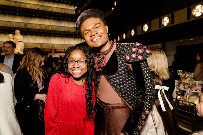 NYCB Corps de Ballet member Shane Williams with a young guest