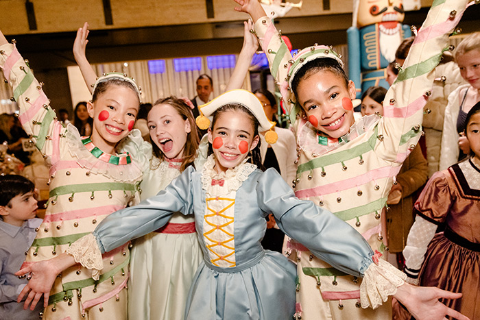 School of American Ballet students from the cast enjoying the party