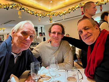 DPC, JH, and Vincent Minuto back at Sette for dinner.