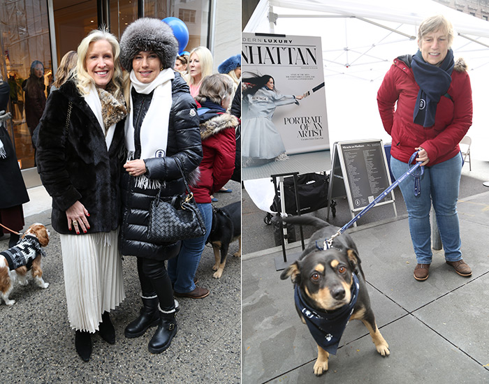 Mara Gredick and Claudia Overstrom; Manhatttan and MSK Caring Canine Therapy Dog.